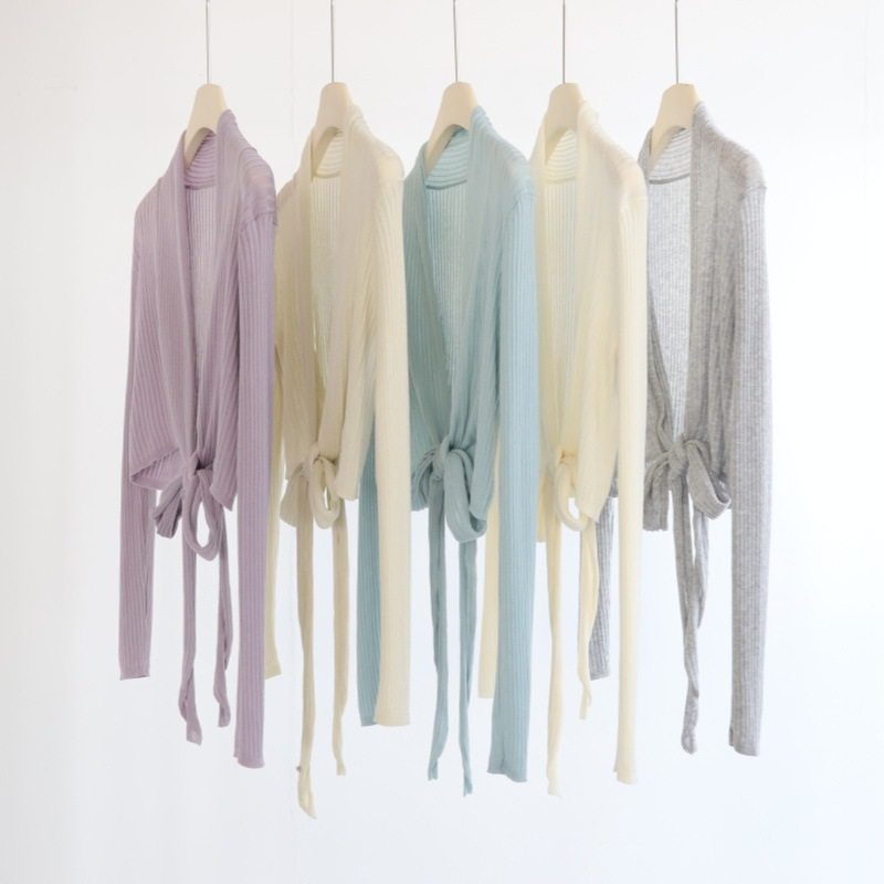 返场丝巾领防晒开衫女春夏新莱赛尔长袖交叉系结百搭针织上衣外搭,女装/女士精品,毛针织衫,淘宝优惠券,粉丝福利购,淘宝优惠卷