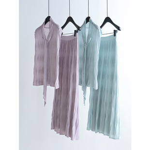 上衣26春夏慵懒套头新品 背心系带无袖 女 浪漫肌理感天丝针织衫 法式