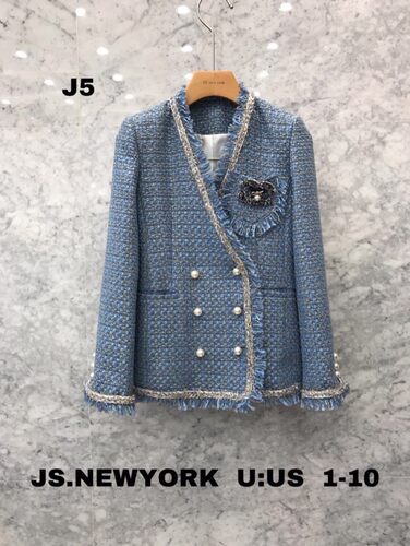 现货韩国进口2023春季新js new york时尚小香风百搭长袖西装外套