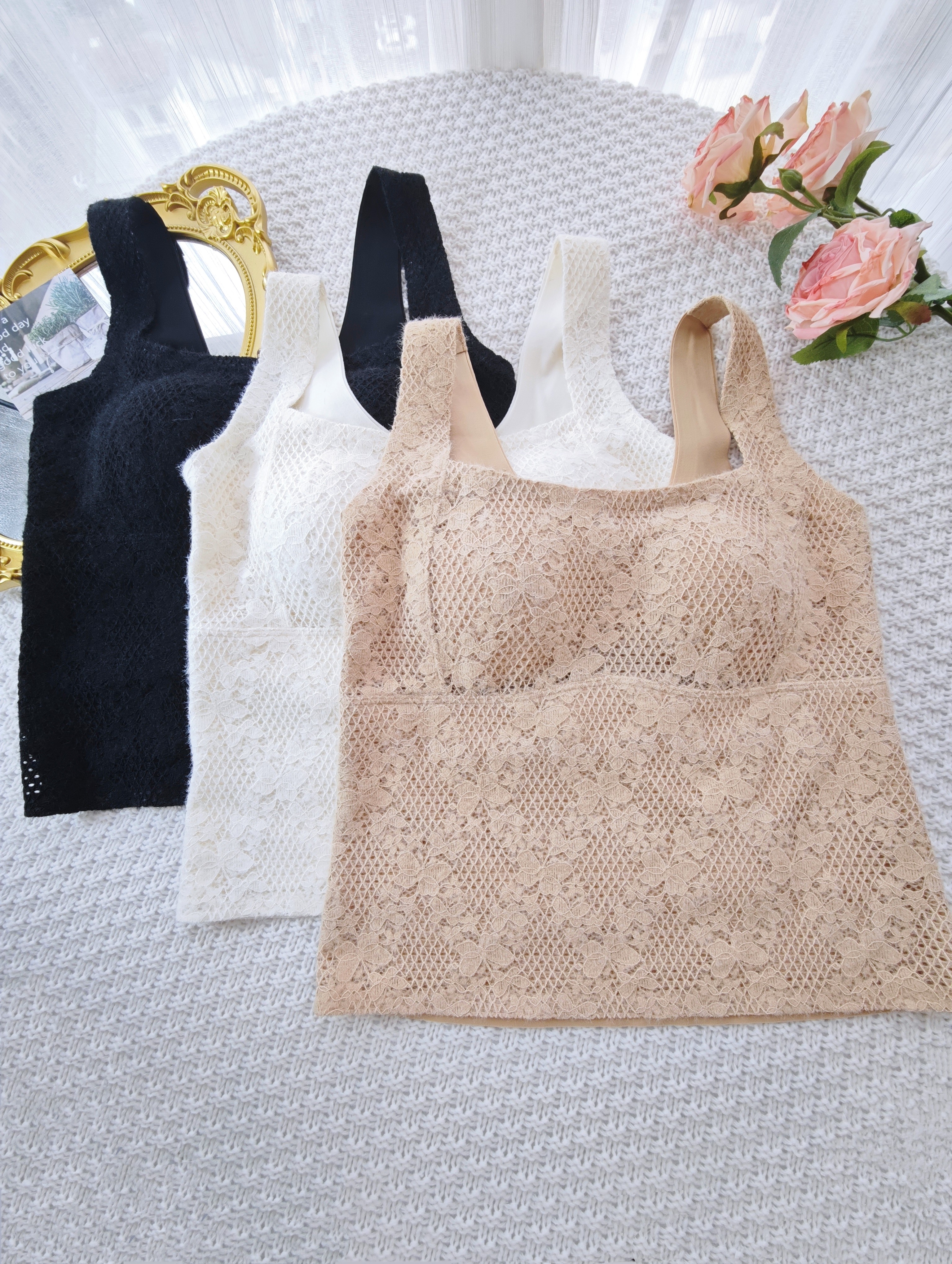 法式蕾丝吊带女秋冬磨毛保暖背心宽肩带胸垫一体式收副乳打底上衣,女装/女士精品,背心吊带,淘宝优惠券,粉丝福利购,淘宝优惠卷