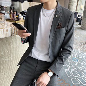 西服套装男英伦韩版修身西装两件套商务A470-LJT26-P175大码加价图片
