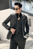 西装套装男英伦风韩版修身三件套商务西服A470-TZ26-P220大码加价，男装西服套装，电商A207