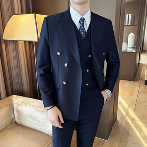 秋冬西服套装正装休闲新郎婚礼西服两件套A207-LJT808-P210图片