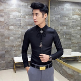 送配饰发型师长袖衬衫男夜店DJ衬衣A470-CS02-P45，男装衬衫，电商A207