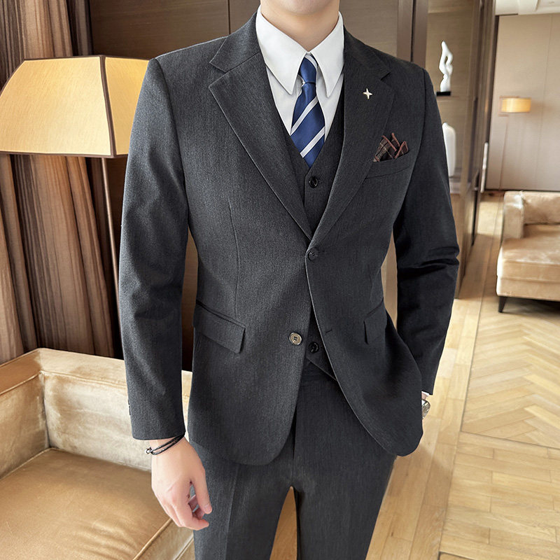 秋冬西服套装男商务休闲正装礼服婚礼西服三件套A207-TZ802-P235,男装西服,电商A207