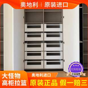 blum百隆抽屉大怪物拉篮骑马抽高柜厨房联动零食收纳柜大怪兽拉篮