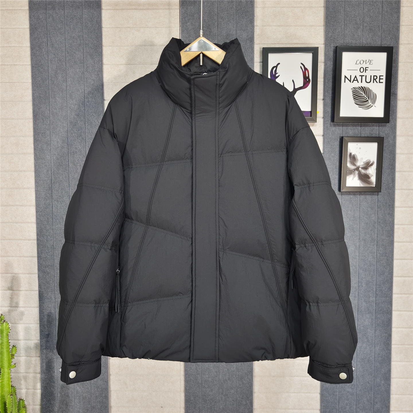 韩版简约男士立领短款羽绒服