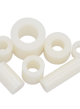 白色塑料ABS直通柱圆隔离柱内径M3M4M5M6M8白色尼龙圆柱形隔离柱