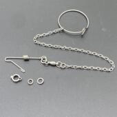 整条304不锈钢鹦鹉脚链脚环鸟类耐咬脚链脚环防脱扣取戴简易脚扣