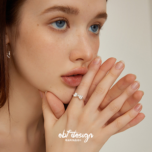 开口戒指可调节 S925银蝴蝶结百搭简约时尚 耳边风 蝴蝶礼颂