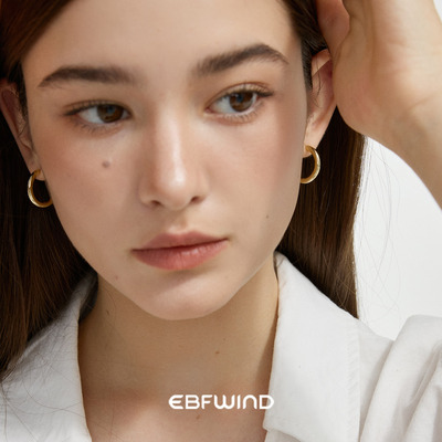 耳边风 首尔缪斯 超经典基础款高级感C字型耳圈简约时髦百搭耳饰