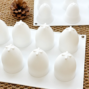 立体鸡蛋半圆鸡蛋硅胶模具 复活节彩蛋慕斯蛋糕模具 复活蛋易脱模