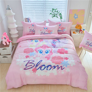 小马宝莉全棉四件套碧琪儿童纯棉三件套女孩床上用品紫悦学生被套