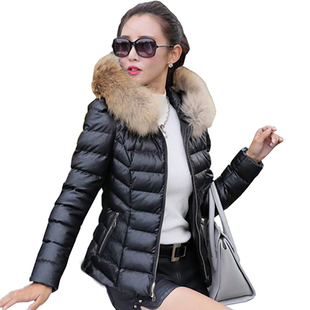 2026新款棉袄PU皮羽绒棉衣女装短款韩版小个子修身外套棉服冬装