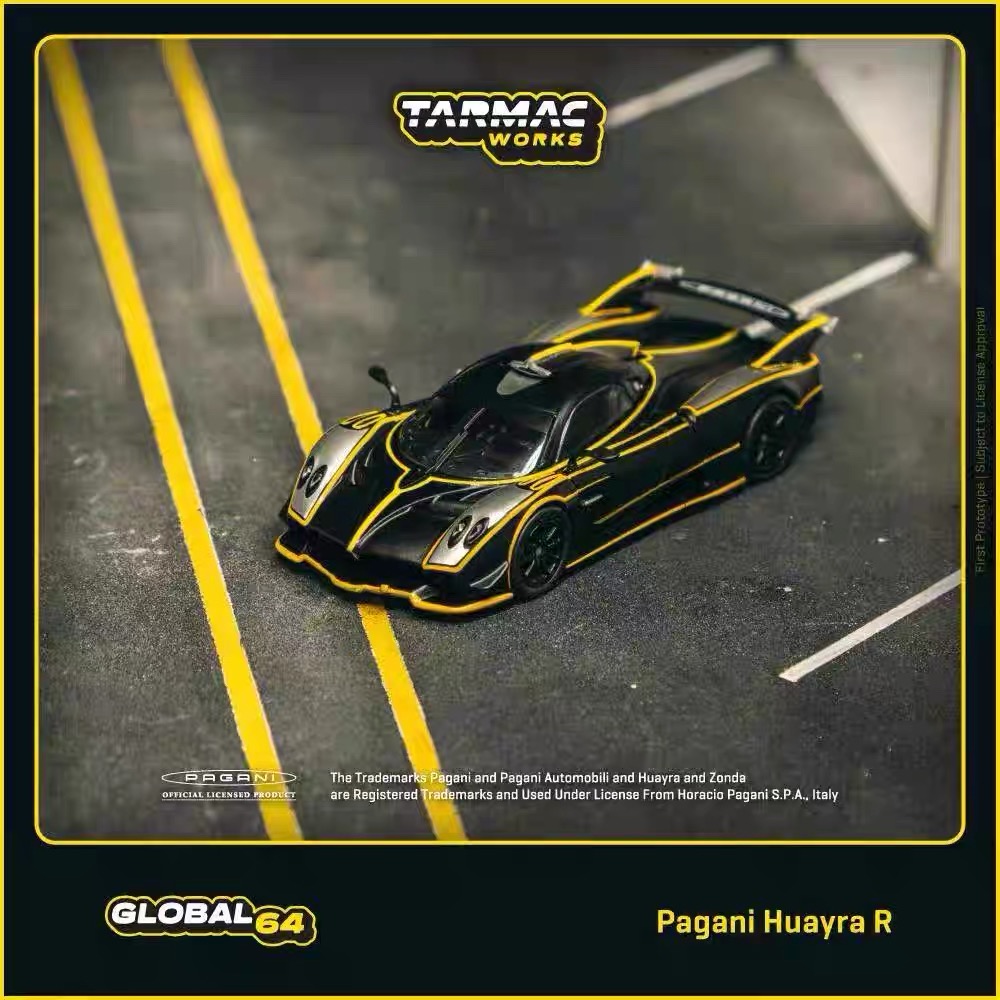 TW 1:64 帕加尼 Pagani Huayra 花雅 R 哑黑银 合金汽车模型收藏