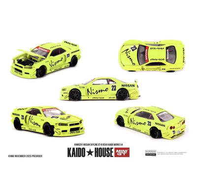 KAIDO HOUSE 1/64 日产Nissan Skyline GT-R (R34)  合金汽车模型