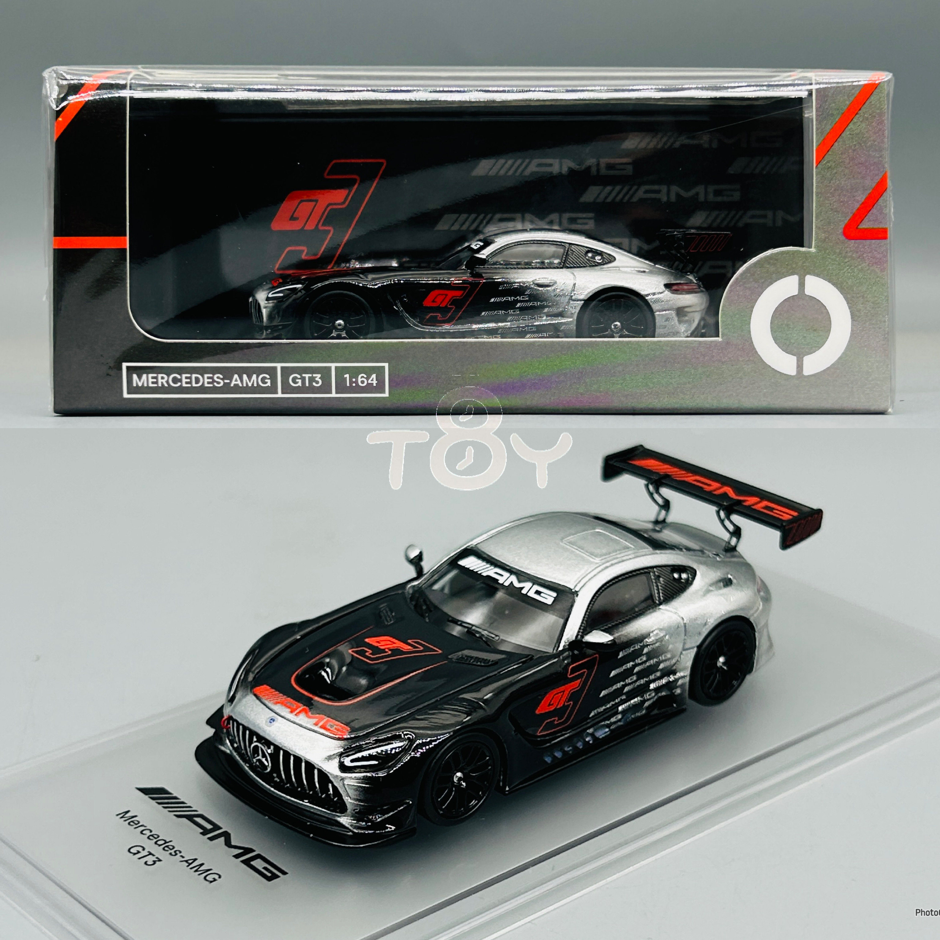 KILOworks 1:64 奔驰 AMG GT3 EVO II 机盖可开 合金汽车模型图片