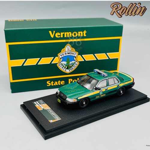 Rollin 1/64 Vermont State Police 佛蒙特州警 CV 合金汽车模型