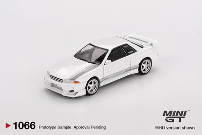 MINIGT 1:64 #1066 日产 Nissan GTR R32 白色 合金汽车模型