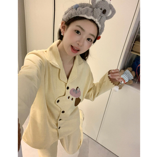 可爱小狗磨毛德绒睡衣女款2025新款冬季学生加厚保暖可外穿家居服