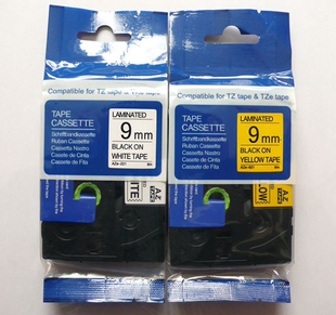 标签机色带9 12 18 24 36MM蓝底白字AZE-213/223/233/243/253/263