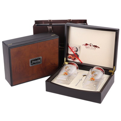 新款铝牌灵芝孢子粉包装盒双瓶一斤装破壁孢子粉礼品盒礼盒空盒子