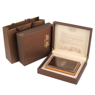 亚克力内盒干海参礼盒皮盒批发 盒礼品盒棕色500克装 新款 海参包装