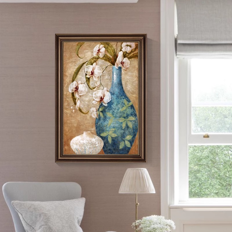 美式复古餐厅装饰画客厅卧室墙壁画欧式卫生间浴室免打孔防水挂画图片