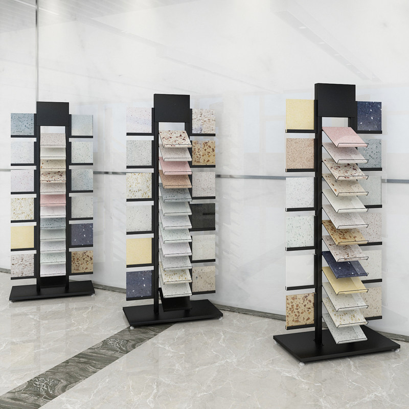 瓷砖店石材色板架大理石展示架石英石色卡架木地板人造石样品架子