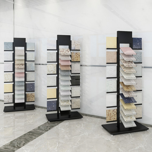 瓷砖店石材色板架大理石展示架石英石色卡架木地板人造石样品架子