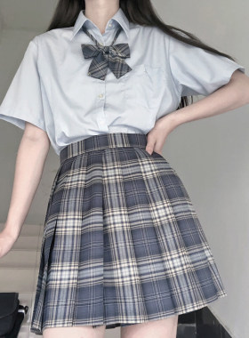 制服晒海原创格子正统