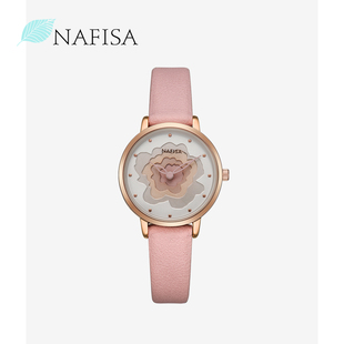 NAFISA皮带考试手表女学生初高中 简约气质小众手表小表盘石英表