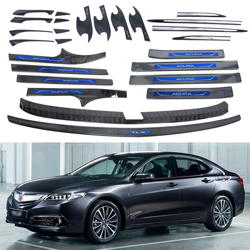 适用于14-16款讴歌Acura TLX 拉手门碗门槛条后护板尾翼等外饰