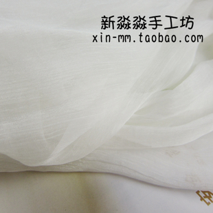 服装DIY布料 纯白色锦丝皱顺纡绉雪纺短裙连衣裙衬衫纱质面料