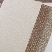 米白咖 粗麻横纹十字肌理纹理 色织提花墙布 侘寂风壁布 高端