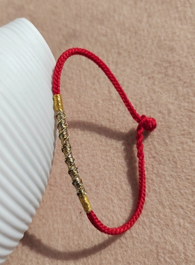 朵拉手工八股红绳盘龙结如意结新年红手链男女情侣款