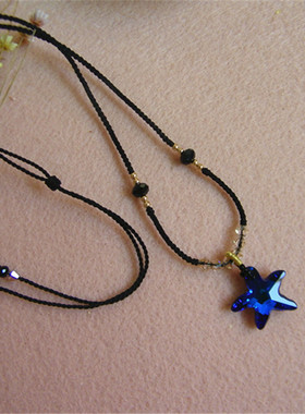 奥地利水晶海星手工编制闪亮吊坠