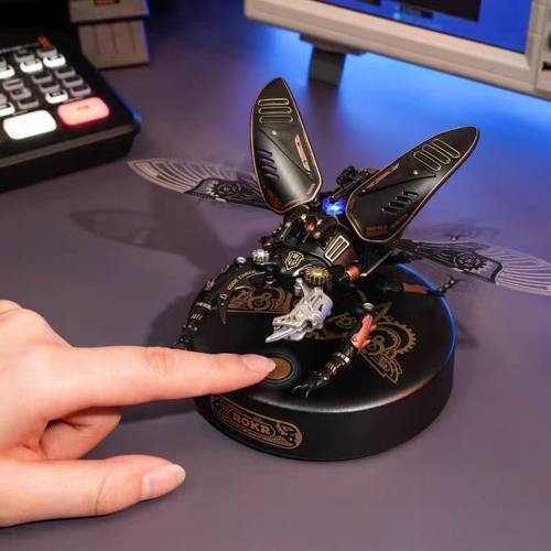 若客若态强袭巨锹甲diy机械朋克金属模型拼装摆件仿生3D手工玩具