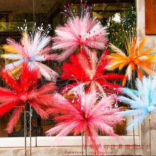 新年装饰2026新款diy喜庆烟花仿真花创意路引场景氛围感布置摆件