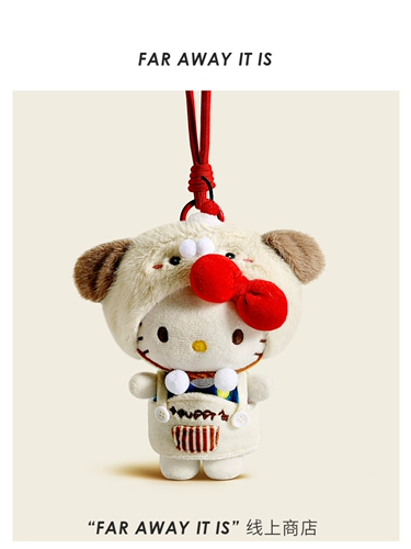 Hello Kitty, милая оригинальная плюшевая подвеска, кукла, брелок, украшение на сумку