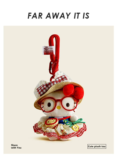 Hello Kitty, милая оригинальная плюшевая подвеска, кукла, брелок, украшение на сумку
