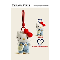 Настоящий кот kt-[небесно-голубой комбинезон + кремово-белый рюкзак] (красный ремешок + пряжка)