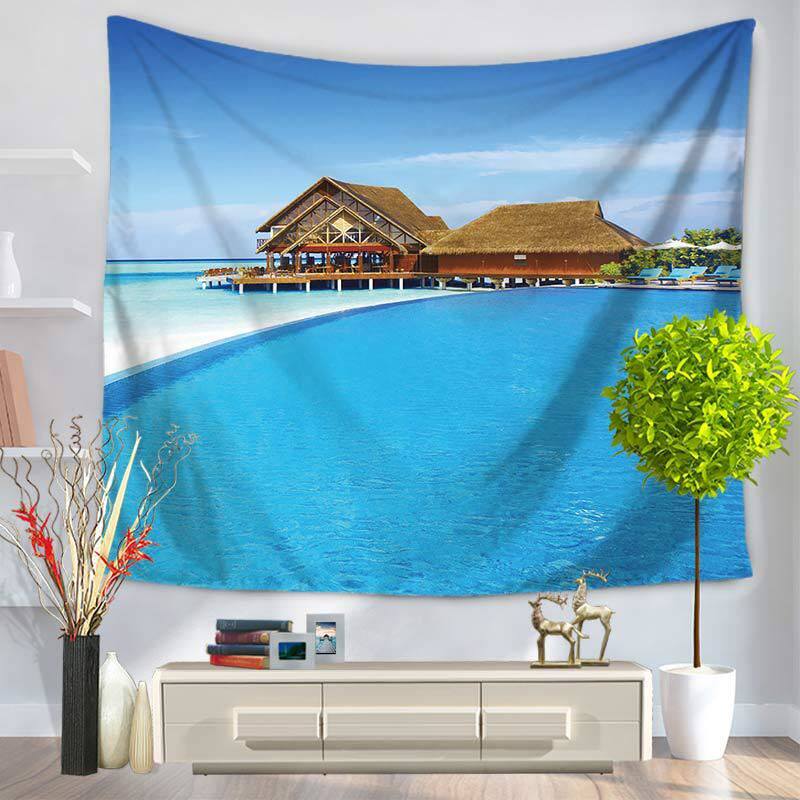 Strength factory wish island beach print tapestry beach在類目 居家布藝, 掛毯/壁毯中 - 來自Buy2taobao.com提供專業的淘寶代購服務