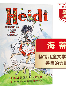 海蒂 英文原版 Heidi Lessons at Home and Abroad 海蒂和爷爷电影原著小说 儿童文学经典名著 约翰娜斯比丽 课外阅读绿山墙的安妮