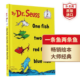 Fish 6岁 猫 狐狸 一条鱼两条鱼 英语启蒙绘本 Red 穿袜子 Blue Two 苏斯博士 One 搭戴帽子 英文原版