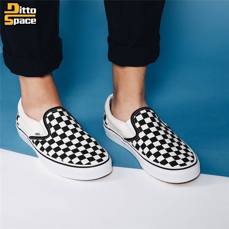 Vans·¶Ë¹Ò»½ÅµÅ¾µäºÚ°×ÆåÅ̸ñÇéÂÂslip-onÄÐÅ®·«²¼Ð¬VN-0EYEBWW