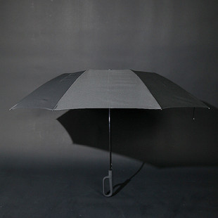 浮羽三折叠男士雨伞 新款纯色全自动不沾水一甩干便携挂扣黑色伞