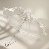 浮羽洋伞欧式 复古伞摄影拍照拱形公主伞直杆宫廷风蕾丝长柄弯柄伞