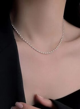 米粒橄榄珠项链女小众设计2025新款爆款轻奢不规则圆圈叠戴锁骨链