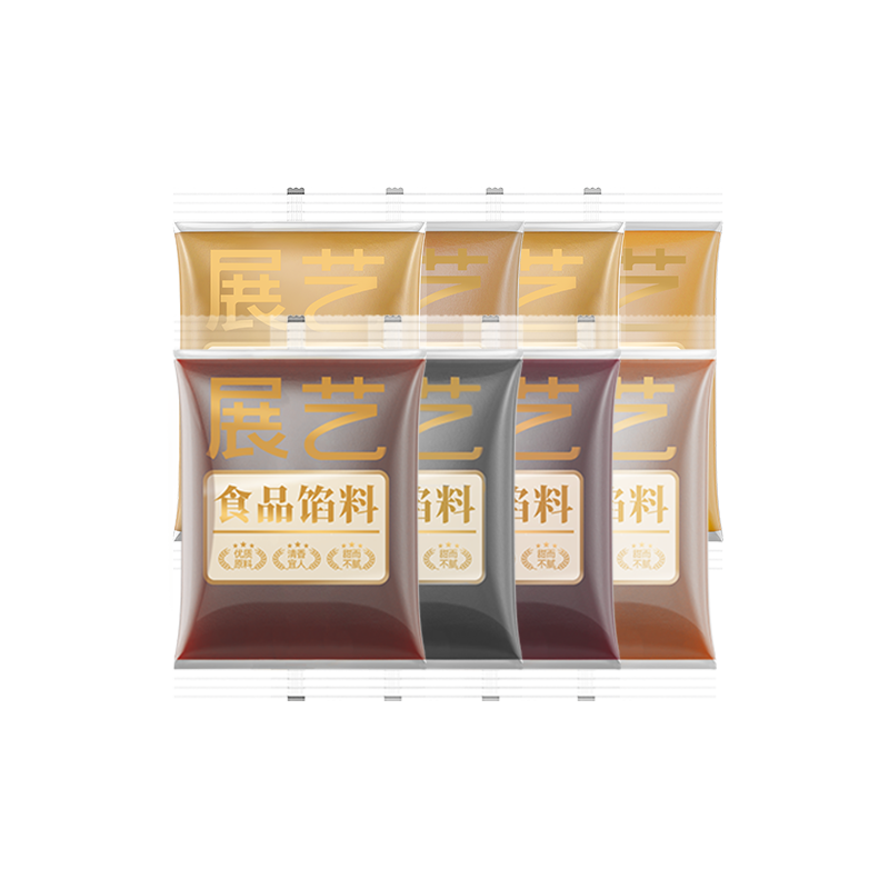 展艺月饼馅料商用批发红豆沙馅冰皮月饼白莲蓉凤梨五仁黑芝麻5KG